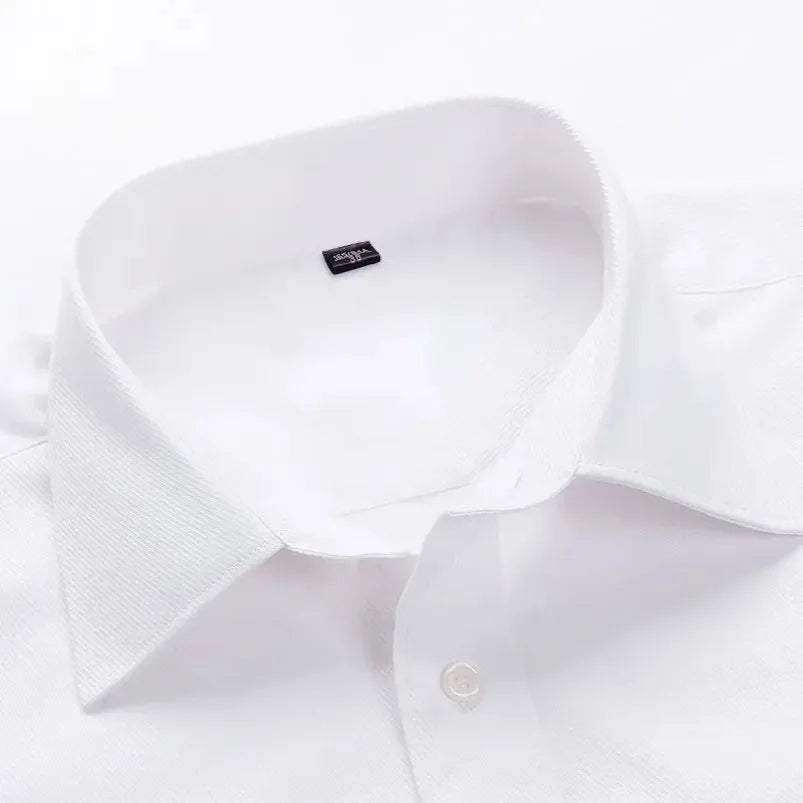Men's Long Sleeve Shirt Casual Dress Solid Color Korean Style
