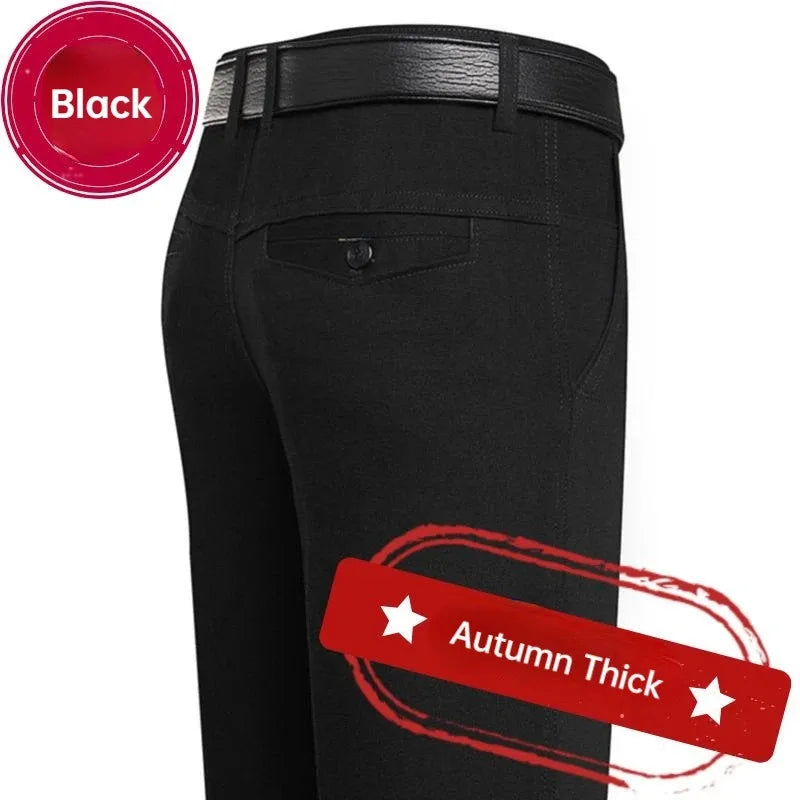 Men's 100% Cotton  Trousers Cargo Pants Smart Casual Solid